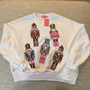 NWT, White Nutcracker Sweatshirt